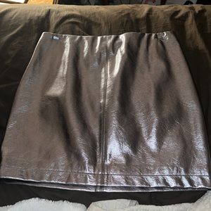 Hollister silver metallic skirt